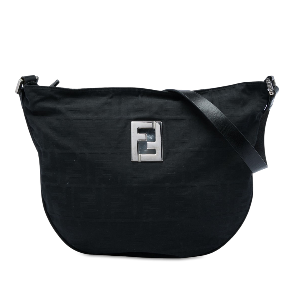 Pre-Loved Fendi Zucca Nylon Hobo